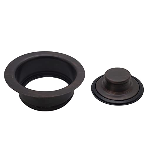 Westbrass D2089-12A 4-1/4" Kitchen Sink Waste Disposal Drain Flange and Stopper, Antique Bronze by Westbrass - Image 4