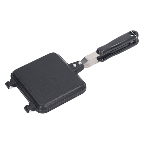 NDiyueAa Panini Maker Lega di alluminio antiaderente Panini Baking Press Flip Pan per pancake di pane Naans