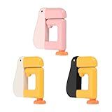 QUARKZMAN 3 Stück Cartoon Tier Tisch Haken Verstellbar Niedliche Tier Aufhänger Tragbar Entfernbar Haken Klemme Handtasche Rucksack Halter Für Büro Aufhängen Schwarz/Gelb Weiß/Gelb Rosa