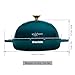 Flavehc Bread Oven Cast Iron Bread Dutch Oven with Cloche Lid for Bread Baking Darkcyan Enameled Cast Iron Bread Oven with Dome Lid for Sourdough, 9.8 Inches