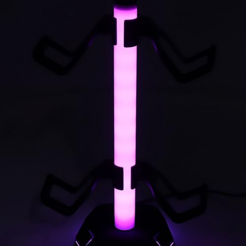 Mtlavishness RRGB Headset Controller Stand USB Hub Headphones Multifunctional Headset Stand Plug Play Headphone Stand with RGB Lighting For PC Accessories - imagen 3