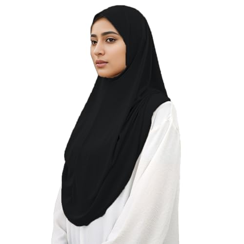 Ready To Wear Hijab For Women Instant Turban Stretch Soft Muslim Scarf For Prayer Long Hijabs Islamic Jersey Abaya