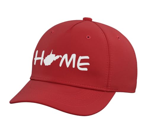 West Virginia Adjustable Printed Baseball Hat, Red