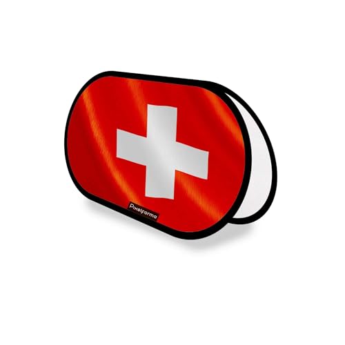 Support Publicitaire Ovale Suisse en Polyester 70x120cm - Drapeau Événementiel