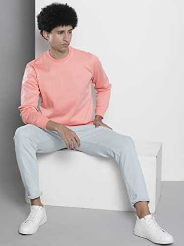 Image of The Indian Garage Co Men Regular Fit Solid Crew Neck Overhead Sweatshirt