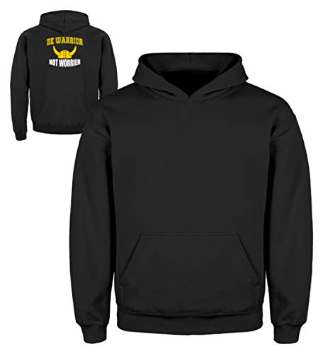 Sweat à capuche enfant Wikinger noir 98-104 cm Be Warrior Not Worrier
