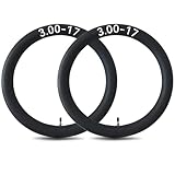 3.00-17 3.00x17 Inner Tube with TR4 Straight Valve Stem for 80/90-17 90/100-17 Dirt Bike Replacement Tubes - 2 Pack