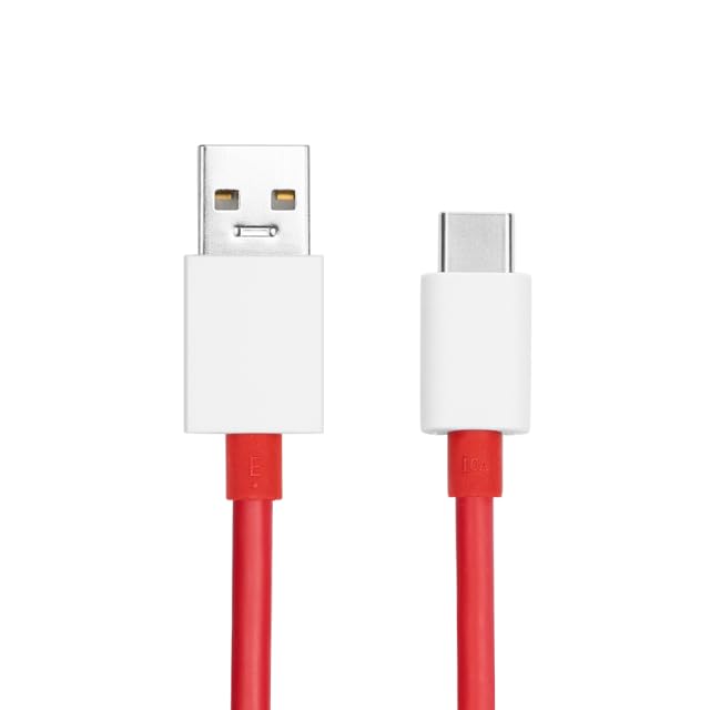 Image of HANYCONY Oneplus Original Fast 80W USB Type C Data Sync Fast Charging Charger Cable for One Plus 12,12r,11,11r,10r,10t,10,10 pro,9 Pro,8,8T,7t,7t Pro,6,Nord,4,3,2,2t,Ce2 Lite,Ce3 lite, Red