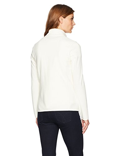 Amazon Essentials Women's Classic Fit Long-Sleeve Full-Zip Polar Soft Fleece Jacket, Ivory Snow, Large