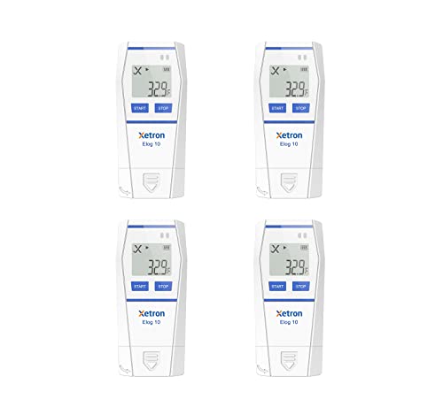 Xetron Registrador de datos de temperatura multiusos para cadena fría, monitor de temperatura del refrigerador con certificado, Elog10 (paquete de 4) actualización RC-5 Cover