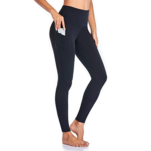 Occffy Leggings for Women High Waist Yoga Pants with Pockets Workout Tummy Control Femme Gym Running Tights CK888