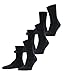 Price comparison product image FALKE Unisex Run 3-Pack U SO Cotton Plain Multipack 3 Pairs Socks, Black (Black 3000), 5.5-7.5