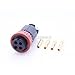 Conxall 3180-4Sg-521Cc2 Multi-Con-X, Red Coupling Straight Cable Plug 4 Socket - Crimp Contacts