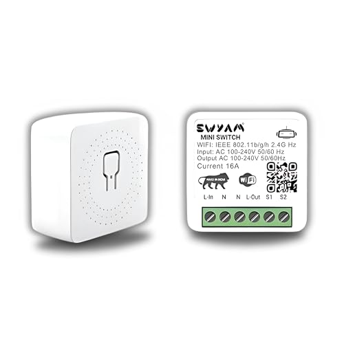 SWYAM® Mini 2-Way WiFi Smart Switch, Made in India (1 Year W...