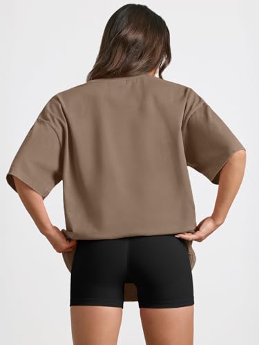 Image of Trendy Queen Womens Oversized T-Shirts Short Sleeves Workout Tops | Casual Summer Gym Tees Plus Size Fashion Clothes 2026
