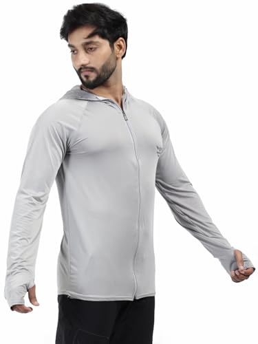 Image of Diamond Fashion Men's Gym Hoodie Jacket | Lightweight Stretchable Activewear for Workout, Running & Fitness | Quick Dry Full Zip Sports Hoodie for Men