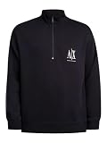 Armani Exchange Men's, Icon Project, Embroidered Logo, Front Zip Bluza, Deep Navy, XL, granatowy (Deep Navy), XL