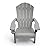 Keter Outdoor Patio Garden Deck Furniture Resin Adirondack Chair with Built-in Cup Holder (Grey)