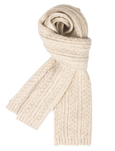 XuoAz Women's Cable Knit Scarf Warm Winter Scarves Long Chunky Neck Scarf
