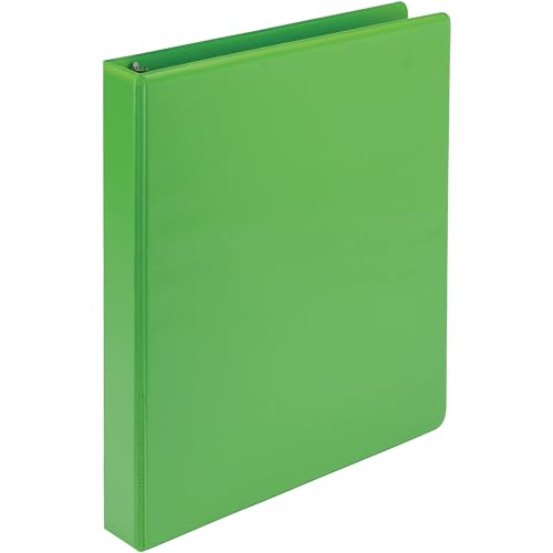 Image of Samsill Plant-Based 1 Inch Durable Round Ring, View Binder, Eco-Friendly, USDA Certified Biobased, Single, Lime Green