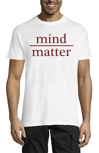Mind Over Matter Math Logo Crew Neck Cotton Men's T-Shirt White XXX-Large