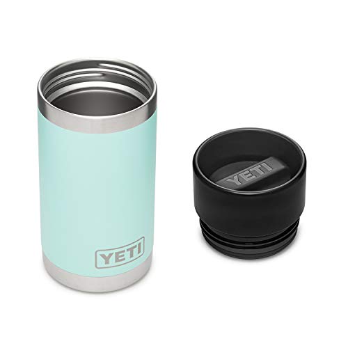 Yeti Rambler 12 Oz Bottle, Stainless Steel, Vacuum Insulated, With Hot Shot Cap, Seafoam #TOP2