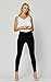Premium Women's Stretch Dress Pants - Wear to Work - Ponte Treggings - Slim Leg with Buttons - Black - DP-SlimButtons-Black-L