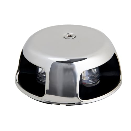 MARINE SYSTEM Boat Navigation Light, Stainless Steel, Bi-Color Bow Light Red and Green LED for Boat Pontoon Yacht Skeeter (Bi-Color)