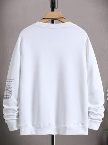 SOLY HUX Sweatshirts for Men Letter Graphic Crew Neck Long Sleeve Drop Shoulder Pullover Top2