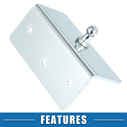 A Absopro Car Auto Gas Spring End Fitting Connector Mounting Bracket 10Mm Ball Stud Bracket With 12 Screws Silver Tone Set Of 4 #TOP6