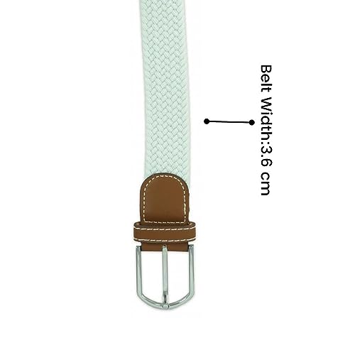 Image of The Tie Hub Unisex Stretchable Woven Fabric Belt | Adjustable, Hole-Free Design | Fits Up to 40 Inches Waist
