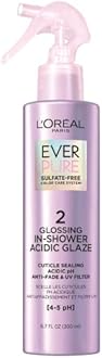 L'Oreal Paris Sulfate Free Glossing In Shower Acidic Glaze, Intensifies Hair Shine & Smoothness, Argan Oil Infused Vegan Hair Care, EverPure, 6.7 Oz