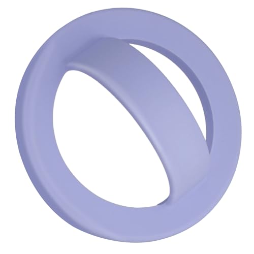 Magnetic Silicone Ring Grip Phone Holder, Rotating Finger Loop Ring Grip Holder, Soft and Portable, Strong Magnetic Attraction, Compatible with Magsafe Phone Case (Lilac)