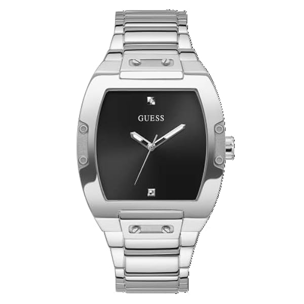 GUESS Herr trend vardaglig Tonneau diamant 43 mm klocka