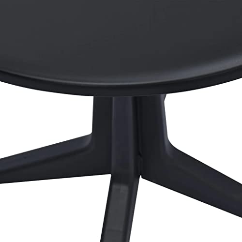 Vidaxl Patio Table Patio Square Table Bistro Table Garden Outdoor Dining Table Camping Table Weather Resistant Durable Anthracite 27.6" Plastic #TOP2