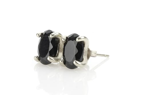 Boucles d'oreilles ovales argent sterling fait main bijou minimaliste