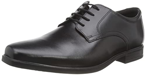 Clarks Men's Howard Walk Oxford, Piel Negra, 44 EU
