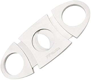 PPpanda Cigar Cutters, Stainless Steel Cigar Cutter Double Blade,Silver,9.5x5cm