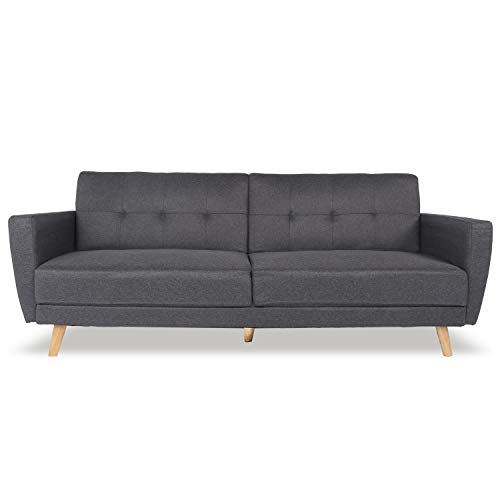 INTENSE DECO Canapé Convertible Rafael Tissu Gris foncé Cover