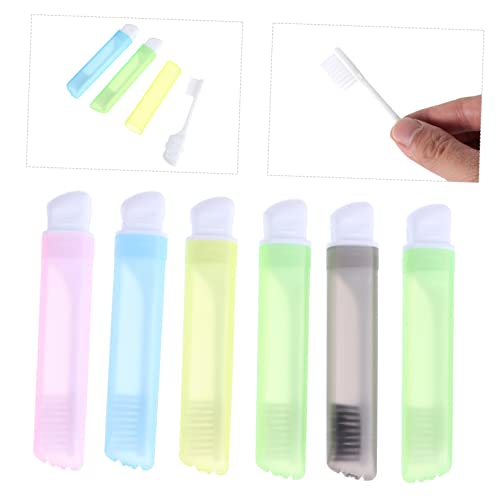 Healvian 6 Stück Faltbare Zahnbürste Tragbare Zahnbürsten mit Weichen Borsten für Reisen Ergonomisches Design für Erwachsene Vielseitig und Praktisch zur Gründlichen Zufällige Farbe – Bild 4