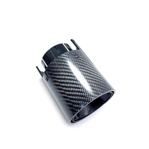 Punta silenciador de carbono brillante de alta resistencia ID 51mm OD 105mm para escape de coche