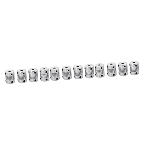 SOESFOUFU 12pcs Flexible Shaft Coupling to Aluminum Alloy Joint Connector for Stepper Motor Coupler Printer Cnc Machine 