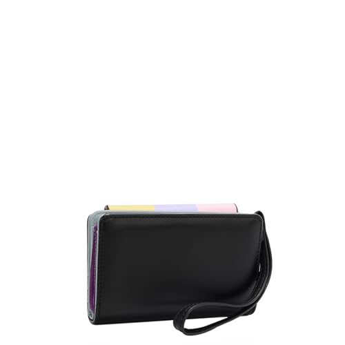 Nicole Lee NIKKY Small Bifold Wallet, Vegan Leather, 8 Card Slots, Wristlet Strap (BEST BUDDIES)3