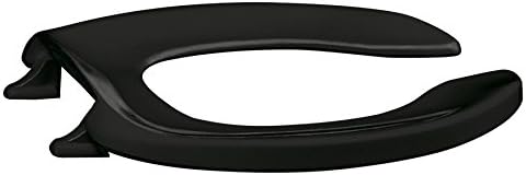 Centoco 500CC-407 Plastic Elongated Toilet Seat with Open Front, Black