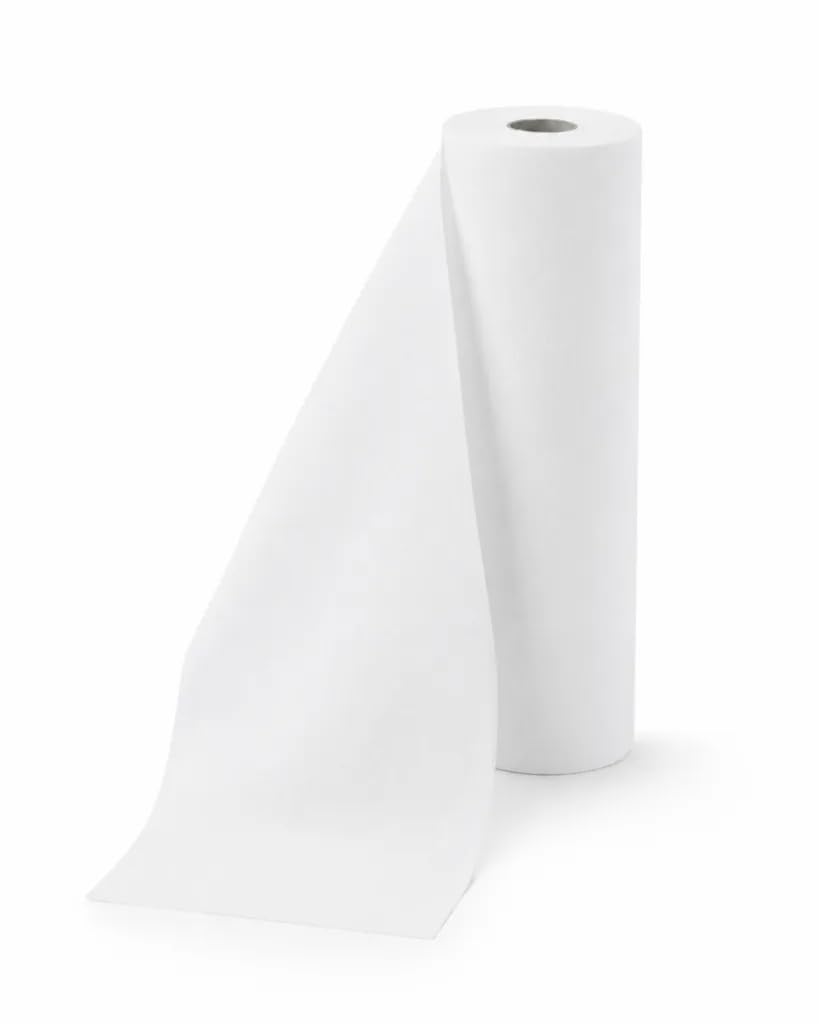 Lenzuolino Medico Monouso Rotolo Carta Lettino 12 Rotoli 60cm x 80mt - 2 Veli Microincollato, Studi Medici, Centri Estetici, Fisioterapia - LEN SERVICE