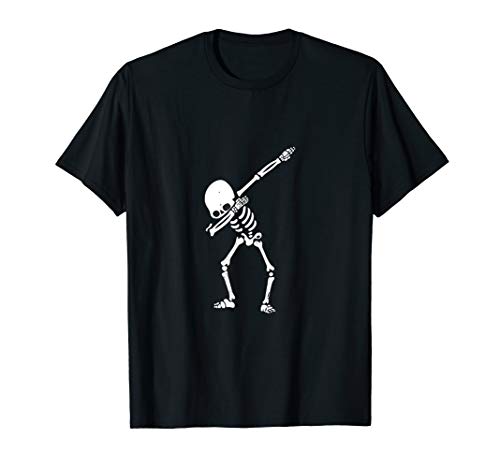 Dabbing Skeleton Funny Halloween T-Shirt Dab Kids Adult T-Shirt