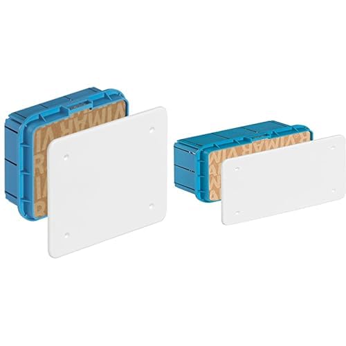 VIMAR Scatola Derivazione Incasso Con Coperchio Bianco E Viti, Dimensioni scatola 118x142x55.3 + Vimar V70004 Scatola di derivazione da incasso (GW 650 °C) con coperchio bianco e viti di fissaggio