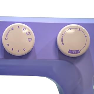 Janome Lovely Lilac Easy-to-Use Sewing Machine with Interior Metal Frame, Bobbin Diagram, Tutorial Videos, Made with Beginners in Mind for Garments, Patchwork, Light Quilting