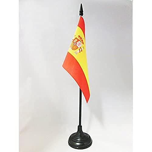 AZ FLAG - Tischflagge Spanien - 15x10 cm - Spanische Tischfahne 10 x 15 Cm - Flaggen