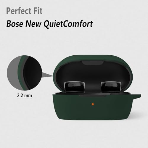 Image of WELFO Soft Silicone Headphones Case Cover For Bosee New Quietcomfort (2024) (Green)